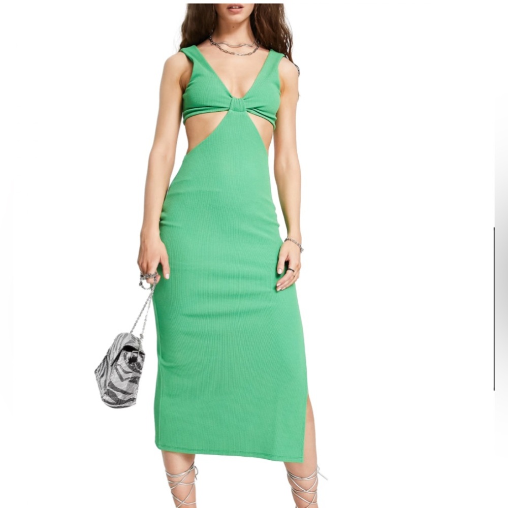 TOPSHOP Cutout Tank Midi Dress